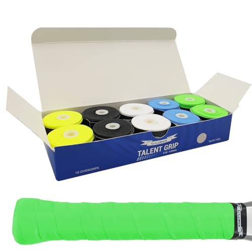 G-Lueck 10er Set Tennis Griffband (sehr griffig) | 0,50-0,60mm Stärke | Overgrip für Squash Badminton Schläger & Kicker inkl. selbstklebendes Abschlußband | Anti-Rutsch (Mix) von G-Lueck