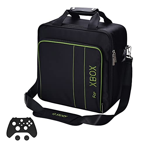 G-STORY Tasche für Xbox Series X S, Tragetasche für Xbox Series X/S Konsolen mit Schultergurt und Unterteilbaren Fächer für Zubehör, Controller-Skin*1 enthalten von G-STORY