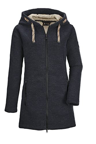 G.I.G.A. DX Damen Casual Strickfleeceparka/Fleecejacke mit Kapuze - GW 54 WMN KNTFLC PRK, dunkelnavy, 42, 37640-000 von G.I.G.A. DX