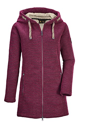 G.I.G.A. DX Damen Casual Strickfleeceparka/Fleecejacke mit Kapuze - GW 54 WMN KNTFLC PRK, dunkelpink, 36, 37640-000 von G.I.G.A. DX