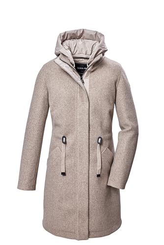 G.I.G.A. DX Damen Fleece Parka/Mantel mit abknöpfbarer Kapuze GW 46 WMN PRK, hellbeige, 36, 41988-000 von G.I.G.A. DX