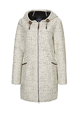 G.I.G.A. DX Damen Strickparka / Strickmantel / Parka In Strickoptik Mit Kapuze, 70Prozent Polyester, 30Prozent Baumwolle, Off White, 38 von G.I.G.A. DX