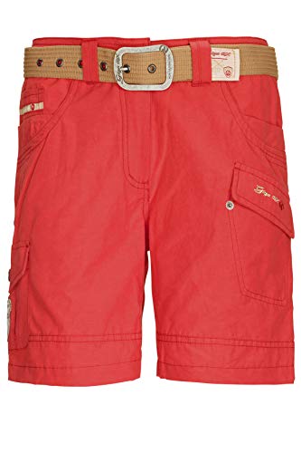 G.I.G.A. DX Damen Shorts Hira, Bermuda mit Gürtel, kurze Hose für Frauen mit praktischen Taschen, modern red, 40 von G.I.G.A. DX