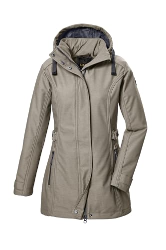 G.I.G.A. DX Damen Softshell Parka/Softshelljacke mit abzippbarer Kapuze GW 22 WMN SFTSHLL PRK, elefant, 50, 42210-000 von G.I.G.A. DX