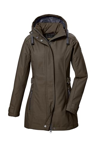 G.I.G.A. DX Damen Softshell Parka/Softshelljacke mit abzippbarer Kapuze GW 22 WMN SFTSHLL PRK, olive brown, 36, 42210-000 von G.I.G.A. DX