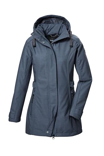 G.I.G.A. DX Damen Softshell Parka/Softshelljacke mit abzippbarer Kapuze GW 22 WMN SFTSHLL PRK, stahlblau, 38, 42210-000 von G.I.G.A. DX