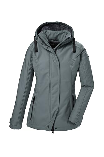 G.I.G.A. DX Damen Softshelljacke/Outdoorjcake mit abzippbarer Kapuze GW 23 WMN SFTSHLL JCKT, aquaverde, 46, 42211-000 von G.I.G.A. DX