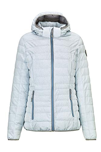 G.I.G.A. DX Damen Uyaka Stripe Casual Funktionsjacke In Daunenoptik Mit Abzippbarer Kapuze, Blau (türkis 00842), 50 von G.I.G.A. DX