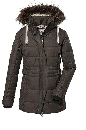 G.I.G.A. DX Damen Winterjacke mit abzippbarer Kapuze/Funktionsjacke in Daunenoptik Oivia, dunkelbraun, 34, 40899-000 von G.I.G.A. DX