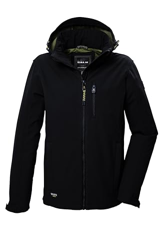 G.I.G.A. DX Herren Softshelljacke/Outdoorjacke mit abzippbarer Kapuze GW 29 MN SFTSHLL JCKT, schwarz, M, 41866-000 von G.I.G.A. DX