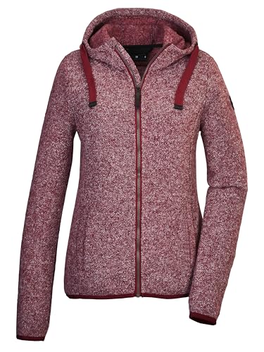 G.I.G.A. DX by killtec Damen Strickfleecejacke/Fleecejacke mit Kapuze GW 52 WMN KNTFLC JCKT, weinrot, 38, 42233-000 von G.I.G.A. DX