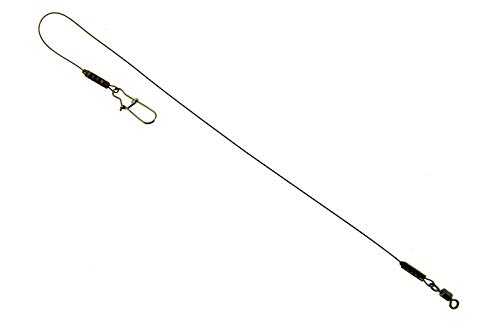 G.T.R High End Stahlvorfach 7x7 Vorfach mit Wirbel zum Raubfisch Angeln 41 kg - 25 cm - 2 Stück von G.T.R