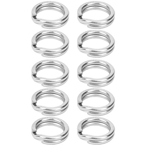 G.T.R Split Ring Sprengringe Stainless Steel 10 Stück 10 mm - 65 kg von G.T.R