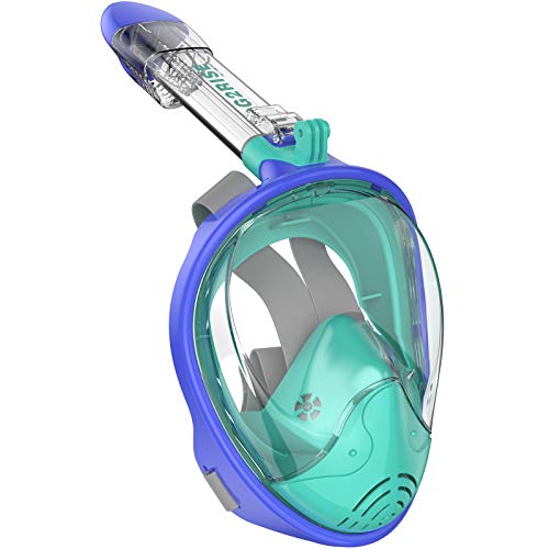G2RISE® Schnorchelmaske, Tauchmaske, Faltbare CO2-sichere Schnorchel Vollmaske mit Kameraposition für Kinder und Erwachsene von G2RISE