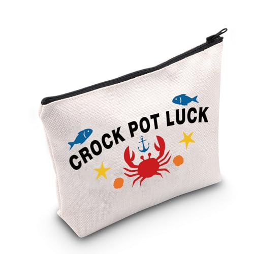 G2TUP Crock Pot Luck Make-up-Tasche Crock Pot Glücksgeschenk, Mitternachts-Horror-TV-Show, Geschenk, Mitternachts-Reißverschlusstasche, Potluck, Passform: von G2TUP