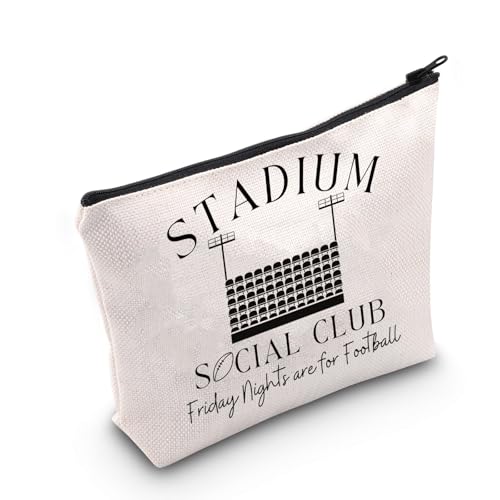 G2TUP Make-up-Tasche mit Reißverschluss für Fußball/Mutter, Fußballsaison, Geschenk für Freitagabende, Stadion, Passform: von G2TUP