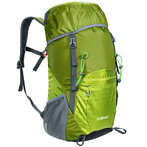 G4Free 40L Ultraleicht Faltbarer Trekkingrucksack Damen Herren Wanderrucksack Outdoorrucksack Reiserucksack Wasserdichter Rucksack für Outdoor Wandern Bergsteigen Klettern und Reisen von G4Free