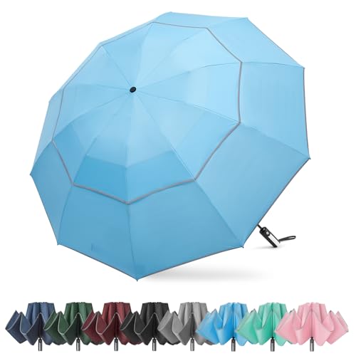 G4Free 54/62 Inch Großer Taschenschirm & Golfschirm, Doppelter Baldachin,10 Rippen,Faltbarer Windfester Regenschirm Automatisches Öffnen und Schließen,Kompakter Reise-Regenschirm G4Free 54/62 Inch Großer Taschenschirm & Golfschirm, Doppelter Baldachin,10 Rippen,Faltbarer Windfester Regenschirm Automatisches Öffnen und Schließen,Kompakter Reise-Regenschirm von G4Free