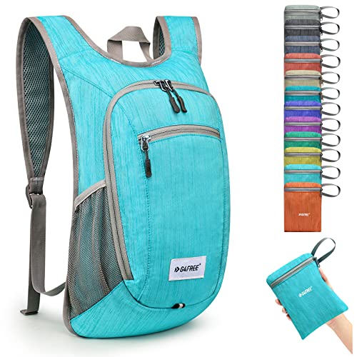 G4Free Kleiner Rucksack, 10/15 l, faltbar, leicht, verstaubar, Tagesrucksack, Reisen, Outdoor, Wandern, Schultertasche, aqua, 10Liters, Modern oder Minimalistisch G4Free Kleiner Rucksack, 10/15 l, faltbar, leicht, verstaubar, Tagesrucksack, Reisen, Outdoor, Wandern, Schultertasche, aqua, 10Liters, Modern oder Minimalistisch von G4Free