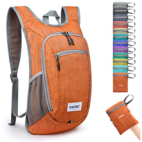 G4Free Kleiner Rucksack, 10/15 l, faltbar, leicht, verstaubar, Tagesrucksack, Reisen, Outdoor, Wandern, Schultertasche, Orange, 10Liters, Modern G4Free Kleiner Rucksack, 10/15 l, faltbar, leicht, verstaubar, Tagesrucksack, Reisen, Outdoor, Wandern, Schultertasche, Orange, 10Liters, Modern von G4Free