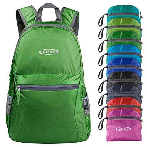 G4Free Kleiner faltbarer Rucksack, ultraleicht, wasserdicht, für Camping, Wandern, Radfahren, Herren und Damen, 20 l, dunkelgrün, 48/jambes longues G4Free Kleiner faltbarer Rucksack, ultraleicht, wasserdicht, für Camping, Wandern, Radfahren, Herren und Damen, 20 l, dunkelgrün, 48/jambes longues von G4Free