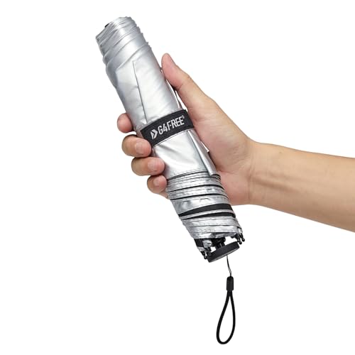 G4Free Kompakter Regenschirm & Reiseschirm, 115 g, ultraleicht, ultraklein, UPF 50+ Mini-UV-Sonnenschirm, Rippen aus Kohlefaser G4Free Kompakter Regenschirm & Reiseschirm, 115 g, ultraleicht, ultraklein, UPF 50+ Mini-UV-Sonnenschirm, Rippen aus Kohlefaser von G4Free