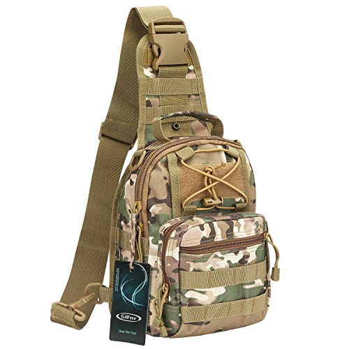 G4Free Leichter Taktischer Brustrucksack Tactical Sling Rucksack Militär Schultertasche EDC Brusttasche für Outdoor Sport Camping Wandern von G4Free