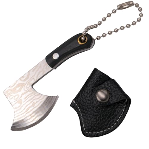 Schlüsselanhängeraxt mit schwarzem Holzgriff und Scheide - Reise Schlüsselanhänger Damen Herren Camping Outdoor Jagd Freizeit Hobby Axt Vikinger Schlüsselanhängeraxt mit schwarzem Holzgriff und Scheide - Reise Schlüsselanhänger Damen Herren Camping Outdoor Jagd Freizeit Hobby Axt Vikinger von G8DS