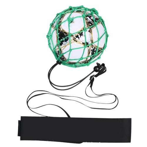 GABEALF Grüne Tragbare Balltasche, Fußball-Ballnetztasche, Bold Encryption + Gürtel von GABEALF