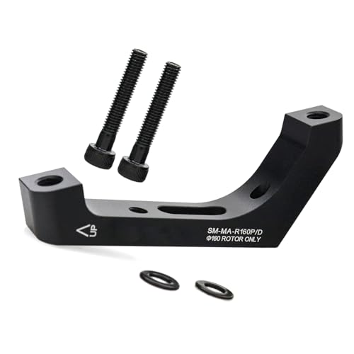 GADAW Mountainbikes Scheibenbremsenrahmen-Zubehör mit Schrauben und Unterlegscheiben, Fahrräder, Scheibenbremsenrahmen-Adapter für 160-mm-Rotor von GADAW