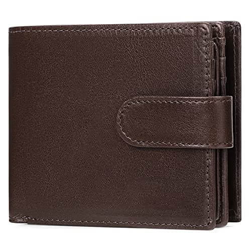 GAEKEAO Geldbörsen Herren Geldbörse aus echtem Leder Geldbörse mit RFID-Schutz Bifold Wallet, Geldbörsen für Herren mit Münzfach mit Reißverschluss von GAEKEAO