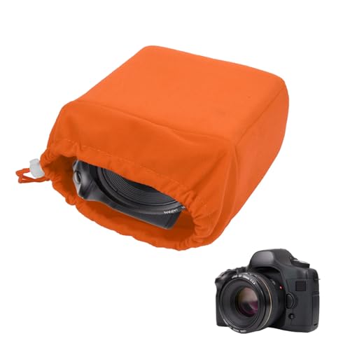 GAESHOW DSLR-Kameraobjektiv-Einsatztasche, Kamerataschen mit Kordelzug, Kamera-Einsatztasche, Gepolsterte Tasche mit Kordelzug, wasserdicht, stoßfest für DSLR-Aufnahmen(Orange) von GAESHOW