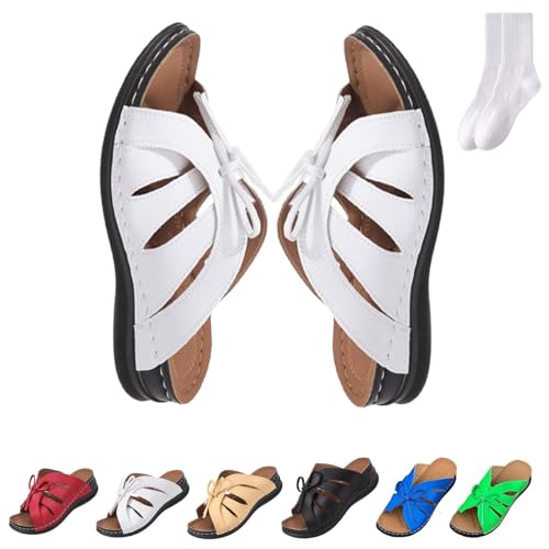 GAGFDA Vintage Premium Orthopädische Offene Zehen Sommer Wedges Plateau Sandalen 2024 Bequeme Niedrige Keilsandalen für Frauen Arch Support Sandalen Damen, weiß, 36 EU GAGFDA Vintage Premium Orthopädische Offene Zehen Sommer Wedges Plateau Sandalen 2024 Bequeme Niedrige Keilsandalen für Frauen Arch Support Sandalen Damen, weiß, 36 EU von GAGFDA