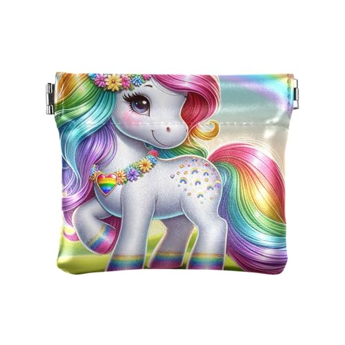 Münzgeldbeutel, Münzbeutel, Münzbörse für Herren, Einhorn und Regenbogen, Muster: Münzgeldbeutel, Münzbeutel, Münzbörse für Herren, Einhorn und Regenbogen, Muster: von GAIREG