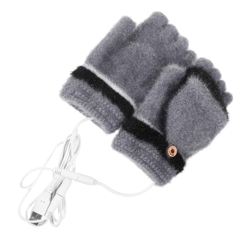 GALPADA 1 Paar Heizhandschuhe Beheizbare Handschuhe Winter-thermohandschuhe Sport-thermohandschuhe Elektrische Thermohandschuhe Winddichte Warme Handschuhe Reithandschuhe Plüsch Grey von GALPADA