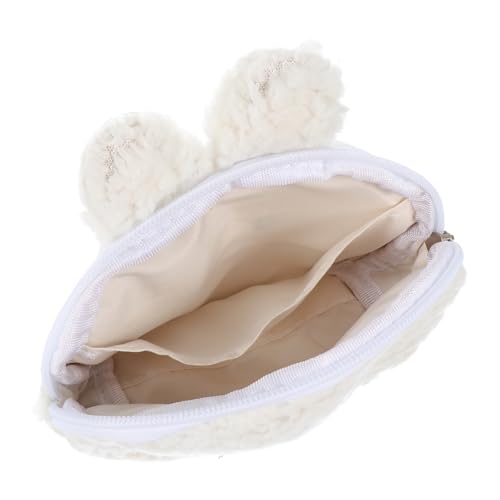 GALPADA 1Stk Pflegepaket gefüllte Geldbörse kreative Münztüte Minihase Kinder Geldbörse Kosmetiktasche Handtaschen süße Schminktasche Kaninchen-Geldbeutel Lippenstift Tasche Baumwolle Weiß von GALPADA