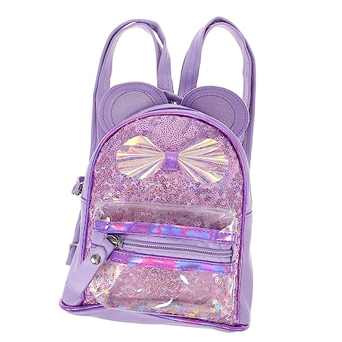 GALPADA 1Stk Rucksack mit Pailletten Cartoon-Rucksack Mädchen Rucksack Katze Mini-Rucksack für Mädchen Schultertasche büchertasche School Bag Katze Schultasche Reiserucksack TPU Violett von GALPADA