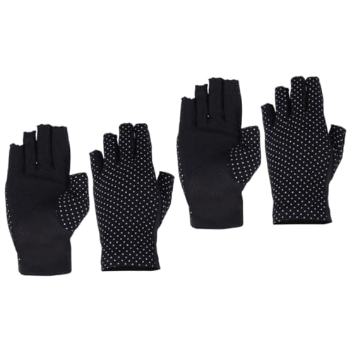 GALPADA 2 Paar ultradünne Handschuhe halber Finger Sonnencreme-Handschuhe halbfinger Handschuhe bodentrampolin outdoor kurzer Reithandschuhe Arbeitshandschuhe UV-Schutzhandschuhe für Damen von GALPADA