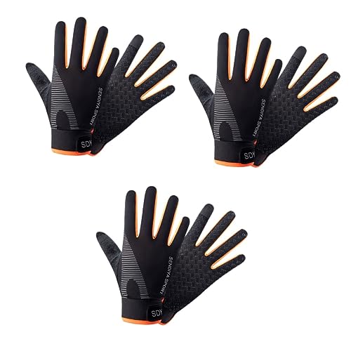 GALPADA 3 Paare Reithandschuhe fitnesshandschuhe Handschuhe für Fitness Angel Handschuhe Anti-atmungsaktive Fahrhandschuhe Arbeitshandschuhe Outdoor-Handschuhe Keine Handschuhe zum Tauchen von GALPADA