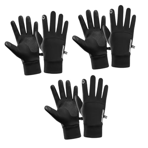 GALPADA 3 Paare wasserdichte Handschuhe rutschfeste Handschuhe Winterhandschuhe thermohandschuhe Thermal Gloves Sport Gloves Laufhandschuhe Wintersporthandschuhe Mehrzweckhandschuhe Stoff von GALPADA