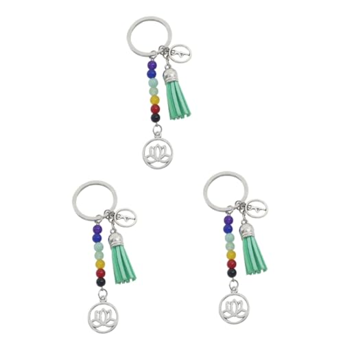 GALPADA 3St Lotus-Schlüsselring car Keychain schlüsselanhänger für Auto Auto-schlüsselanhänger schlüsselanhänger seat anahtarlık hängende Schlüsselanhänger Schlüsselring mit Quaste Green von GALPADA