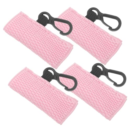 GALPADA 4 Stück pädiprotect schutzzelt Key Chains Lippenstifthalterung schlüsselkette Lippenstifthalter-Schlüsselanhänger Lippenstifthalter-Clip Lippenstifthalter im Auto Polyester Rosa von GALPADA