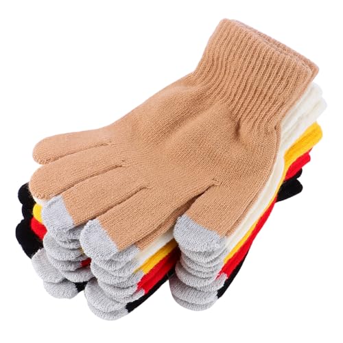 GALPADA 5 Paare gestrickte Handschuhe MTB-Handschuh Fahrradhandschuhe für Herren Laufhandschuhe thermohandschuhe Thermal Gloves Damen Strickhandschuhe Winter warme Handschuhe Kaschmir von GALPADA