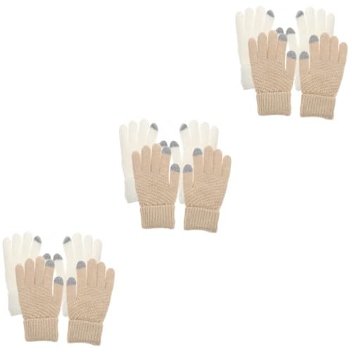 GALPADA 6 Paar Handschuhe Angelhandschuh Warme Fäustlinge Warme Fäustlinge Fäustlinge Winterhandschuhe Vollfinger Fäustlinge Winterzubehör Winter Fäustlinge Garn von GALPADA