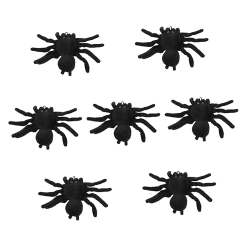 GALPADA 7 STK Spinnenbrosche Halloween-Layout-Requisite Modell Einer Realistischen Spinne Große Spinne Gefälschte Spinnenrequisiten Tür Hängende Dekoration Halloween-partygeschenke Plüsch von GALPADA