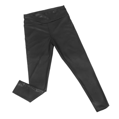 GALPADA Elastische Hosen Damen-Leggings Damenhosen Schwarze Hose Für Damen Lederhose Hosen Damenhose Mit Hoher Taille Elastische Lederleggings Yogahosen Für Damen Yoga-Hose Black Polyester von GALPADA