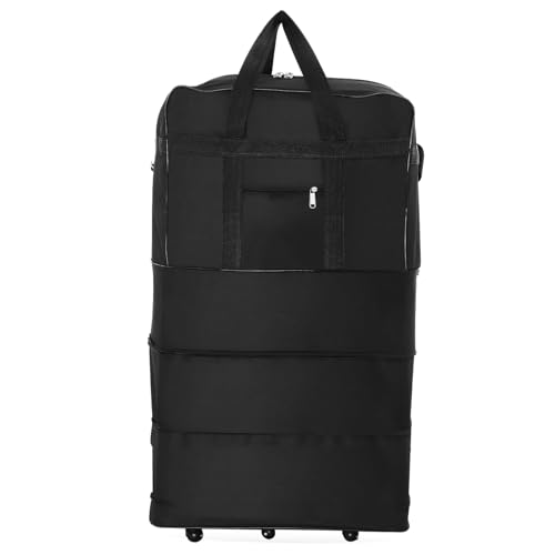 GALPADA Faltbare Gepäcktasche Faltbare Reisetasche Foldable travel Bag Reisetasche für Flugzeug rucksäcke Outdoor reisetaschen Seesack-Rucksack Reiserucksackgepäck Nylon-Oxford-Tuch Black von GALPADA