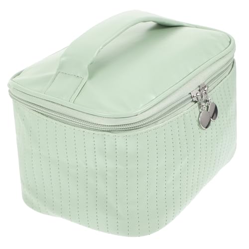 GALPADA Kosmetiktasche Im Kuchen-Stil Süße Schminktasche Kulturbeutel Mit Griff Tragbare Kulturtasche Make-up-Taschen Kosmetiktasche Mit Reißverschluss Süße Kulturtasche Stoff Light Green von GALPADA