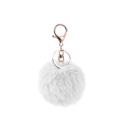GALPADA Schlüsselanhänger Kunstkaninchenfell Kugel 8 cm Weicher Und Schöner Charmschlüsselanhänger Für Auto Geldbörse Oder Tasche Dekoratives Kuscheltier Weiß GALPADA Schlüsselanhänger Kunstkaninchenfell Kugel 8 cm Weicher Und Schöner Charmschlüsselanhänger Für Auto Geldbörse Oder Tasche Dekoratives Kuscheltier Weiß von GALPADA