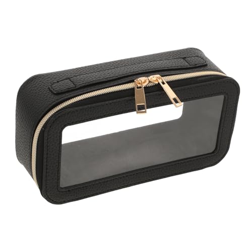 GALPADA Transparente Kosmetiktasche Kleine Reißverschlusstasche Snack-Tasche Schminktasche Für Unterwegs Snackbeutel Make-up-Koffer-Organizer Kosmetiktasche Mit Led-Spiegel Black PVC GALPADA Transparente Kosmetiktasche Kleine Reißverschlusstasche Snack-Tasche Schminktasche Für Unterwegs Snackbeutel Make-up-Koffer-Organizer Kosmetiktasche Mit Led-Spiegel Black PVC von GALPADA
